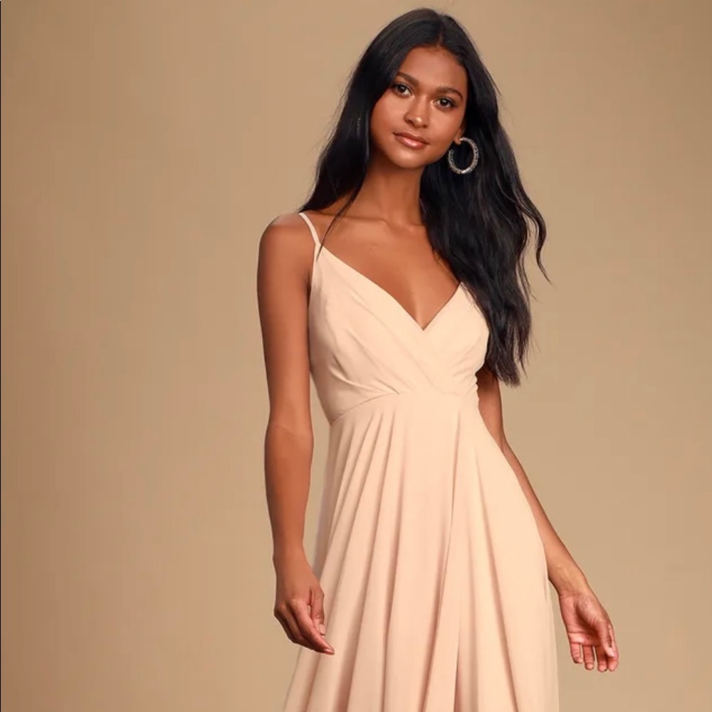 Lulus All About Love Blush Pink Maxi Dress ONLY WORN ONCE.